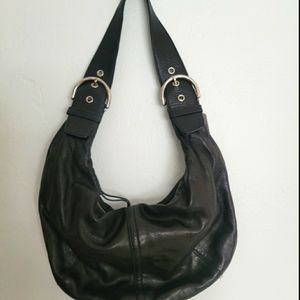 Coach Black Leather Large Hobo